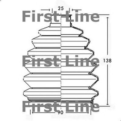 FIRST LINE fcb2281 -  Пыльник, приводной вал
